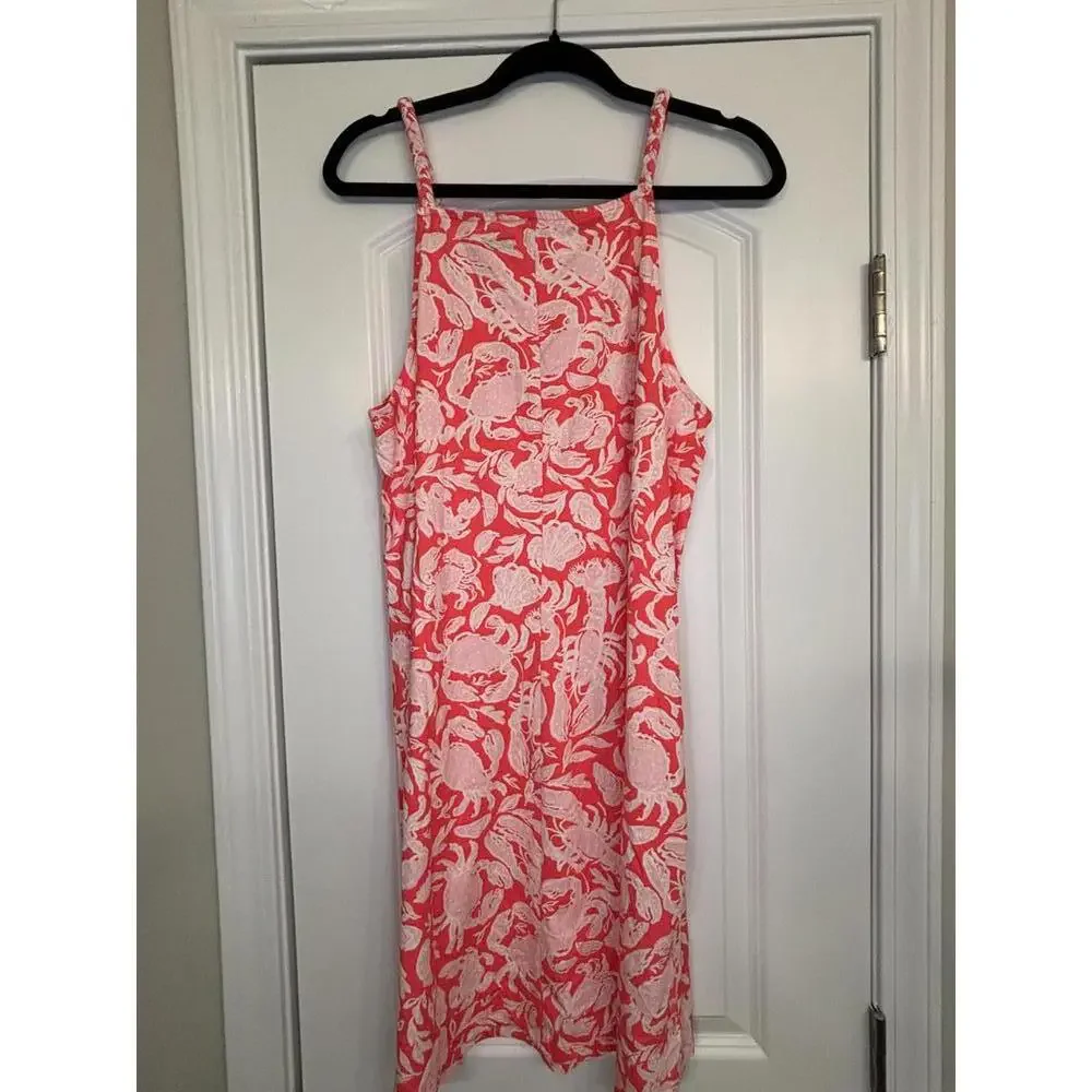 NWOT LILLY PULTIZER Cotton Dress in the "Cane Coral Crab Collab - Picture 4 of 5